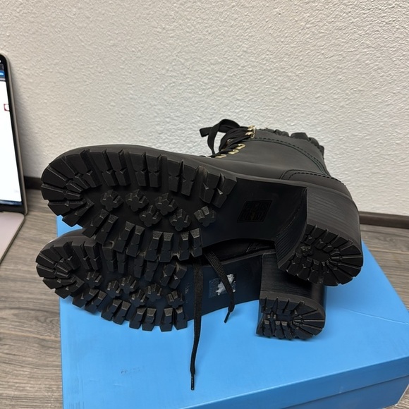 JACK ROGERS Womens Black Gathered Harper Toe Block Heel Leather Booties - Picture 3 of 9